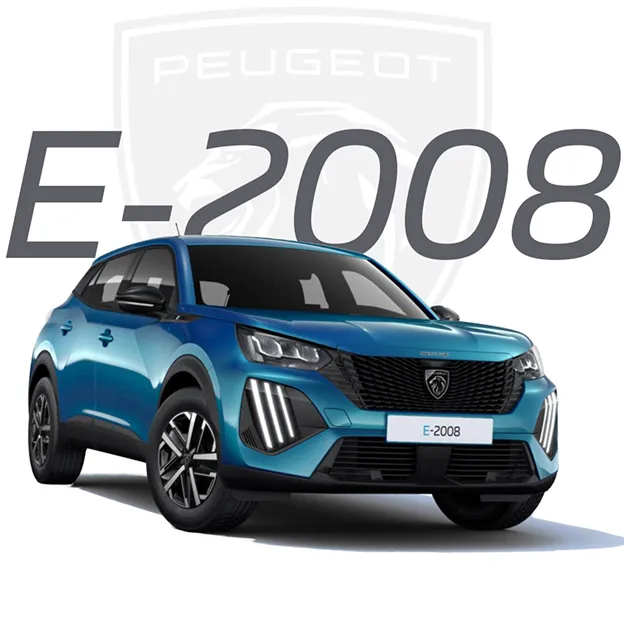 Peugeot E-2008 modèle électrique bleu, concessionnaire Bourges.